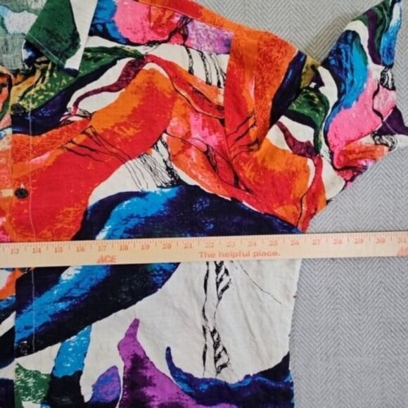 Jogal Hawaiian Shirt Men's XXL Abstract Art Cotton Viscose Button Up Resortwear - Picture 2 of 15